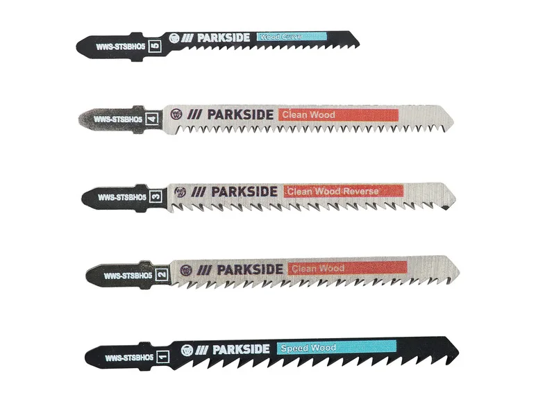 PARKSIDE® Set de lames de scie sauteuse PSTZ 3 A1. 5 pièces