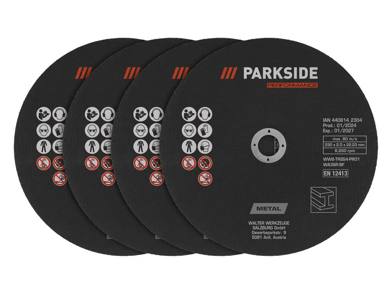 PARKSIDE PERFORMANCE Disques à trononner ou disques à ébarber.  230 mm