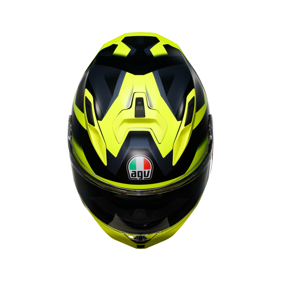 K7 AGV E2206 MPLK - GLIMPSE MATT BLACK/YELLOW FLUO