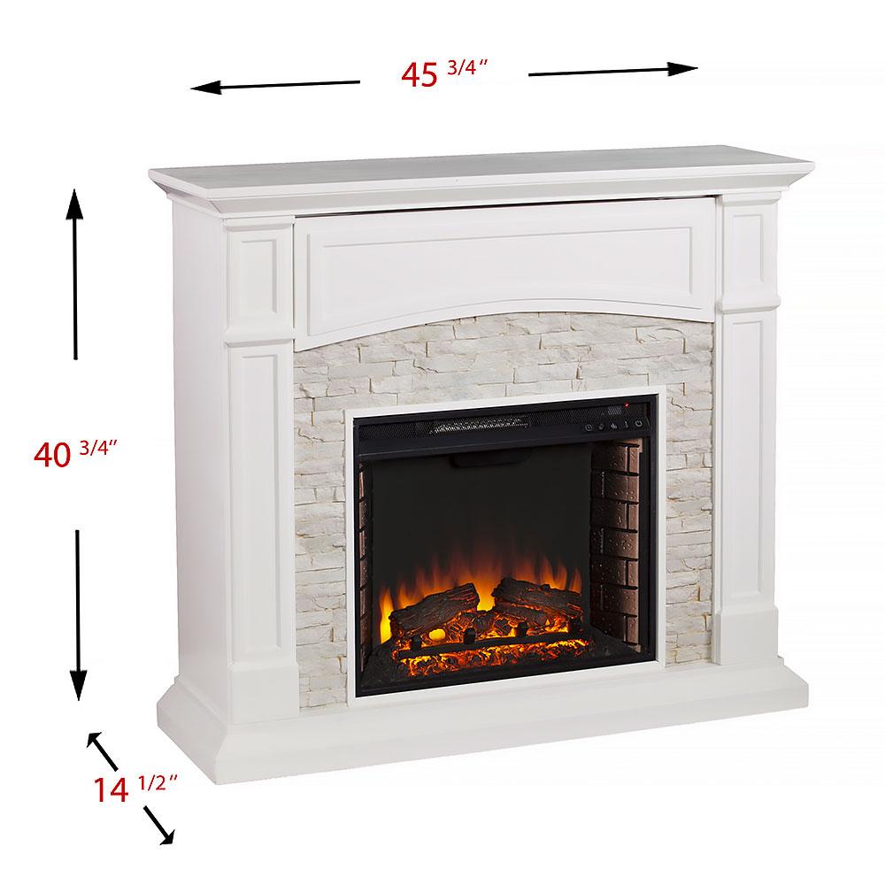 Seneca Electric Fireplace Media Cabinet in White