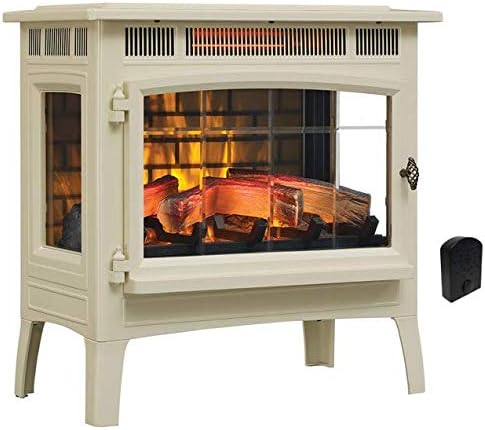 Duraflame Electric Infrared Quartz Fireplace Stove with 3D Flame Effect, Black
