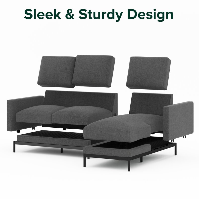 77′′ Wide Reversible Sofa & Chaise