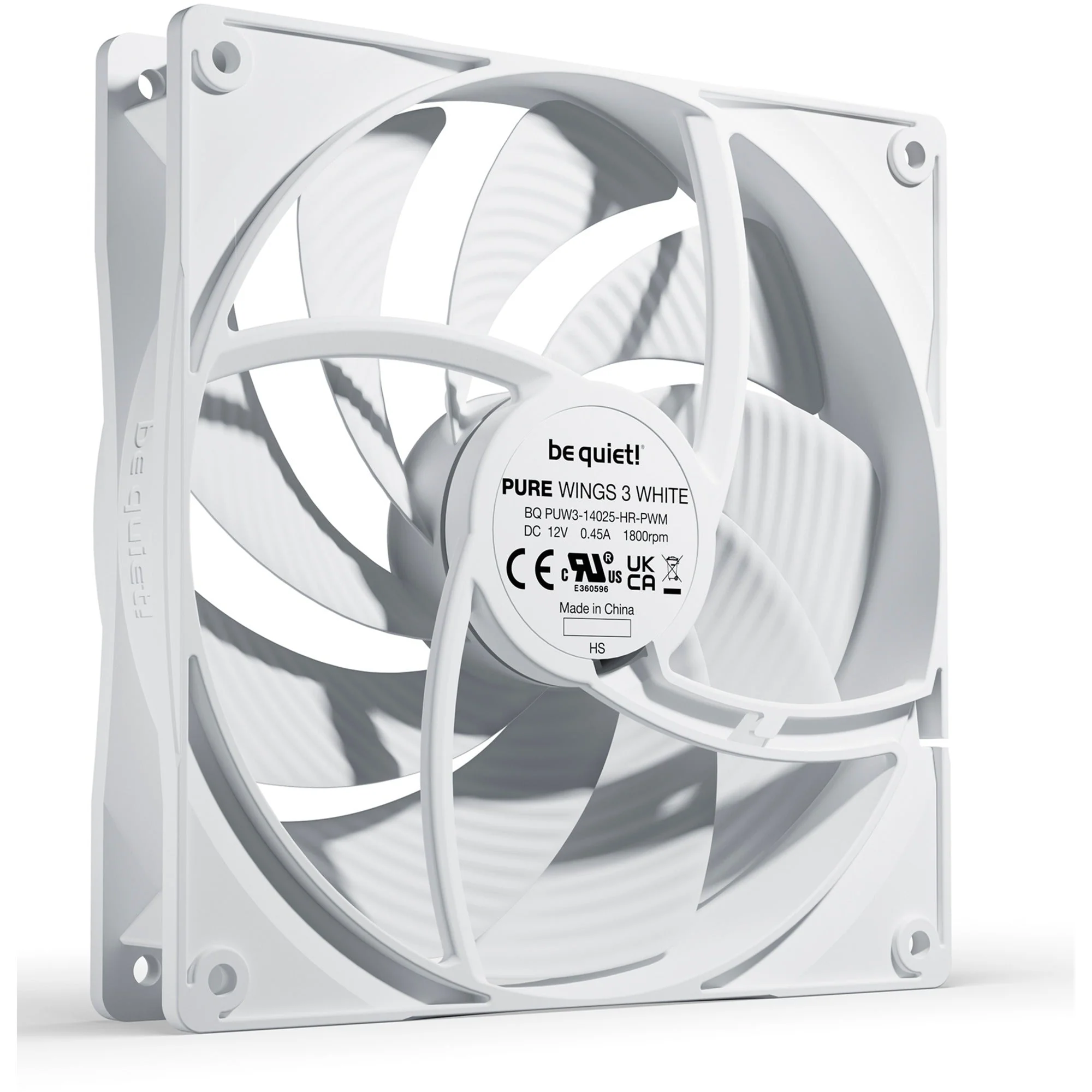 be quiet! Pure Wings 3 140mm PWM high-speed. case fan (white)