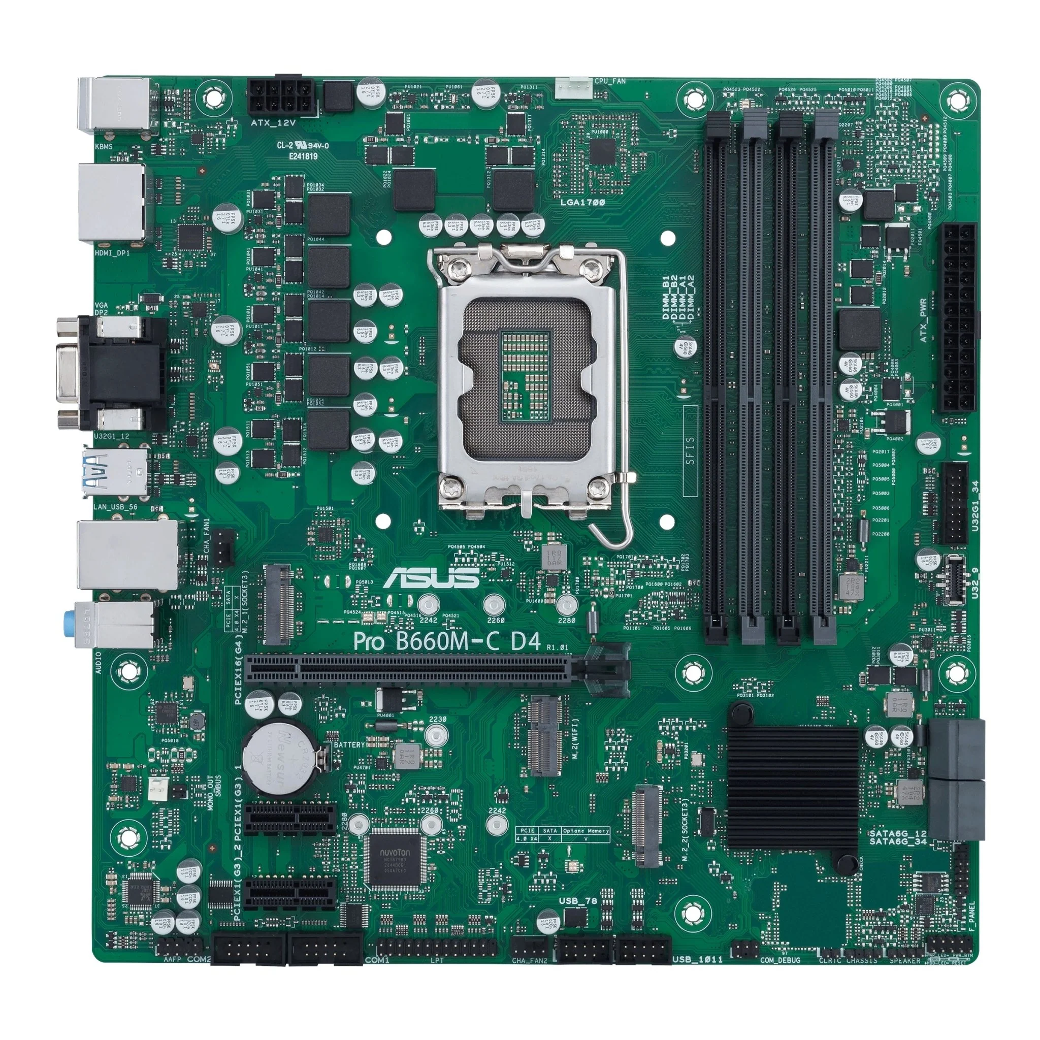 ASUS PRO B660M-C D4-CSM (mATX. B660. LGA 1700. DDR4) - Bundkort