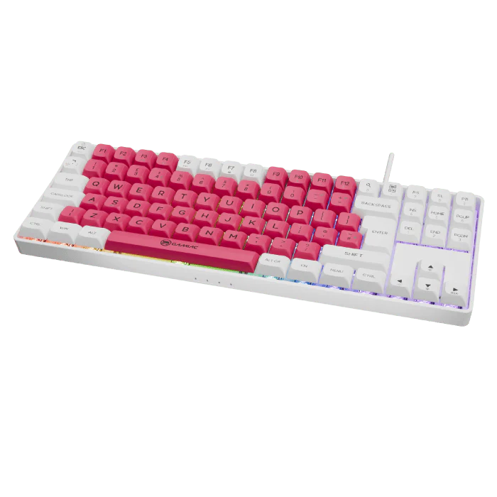 Gamiac TKL90G - Hvid/Rød - TKL Tastatur - Rød Switch