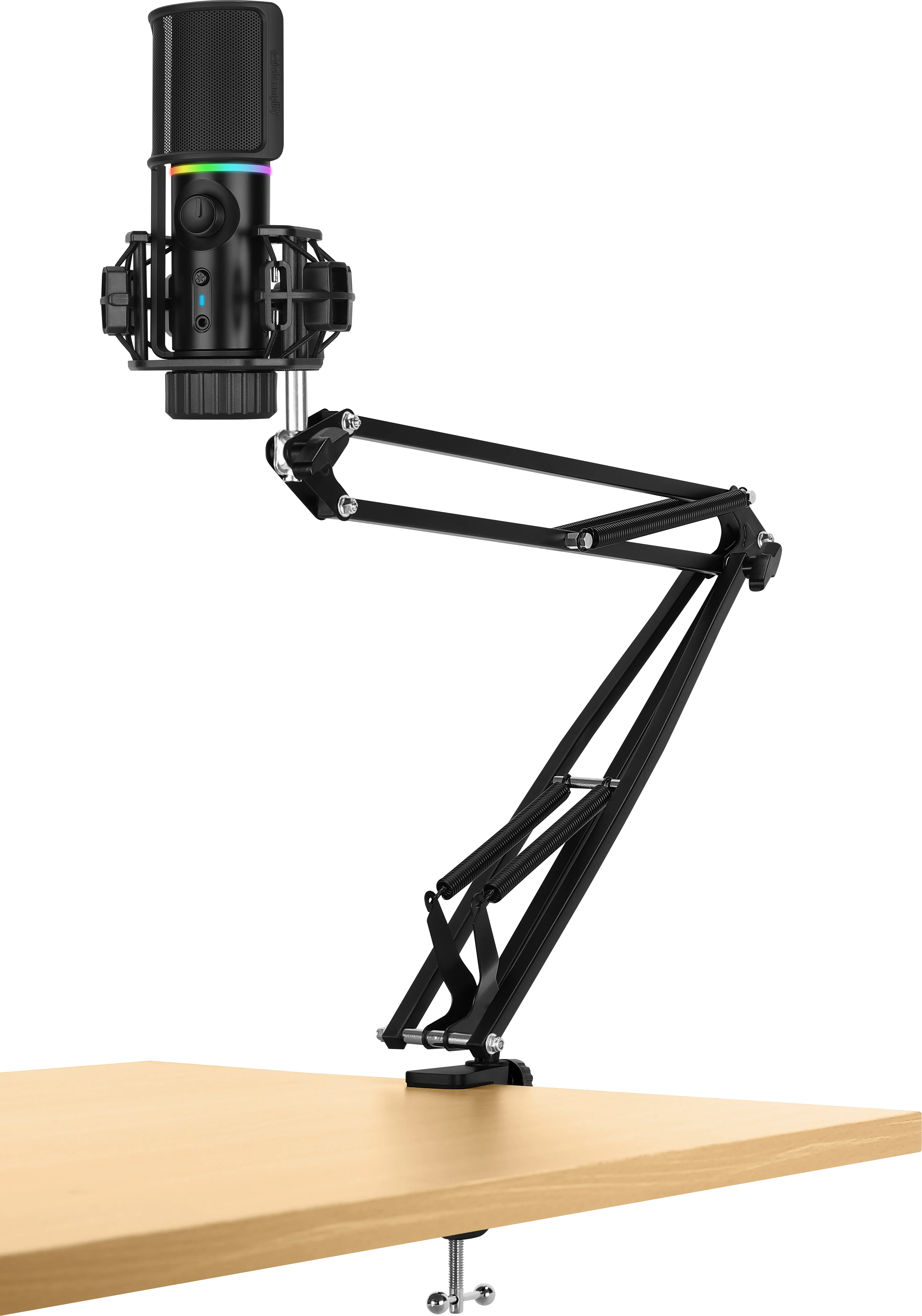Streamplify MIC RGB Mikrofon inkl. Mikrofonarm – Schwarz