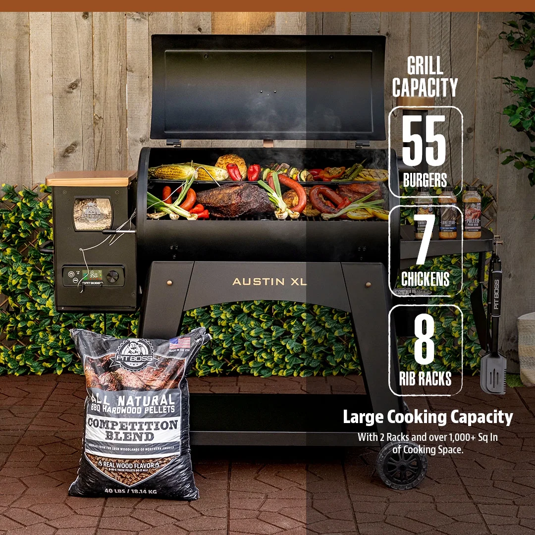 Pit Boss Austin XL 1000 Connected Wood Pellet Grill - Onyx Edition with Bluetooth? and Wi-Fi?