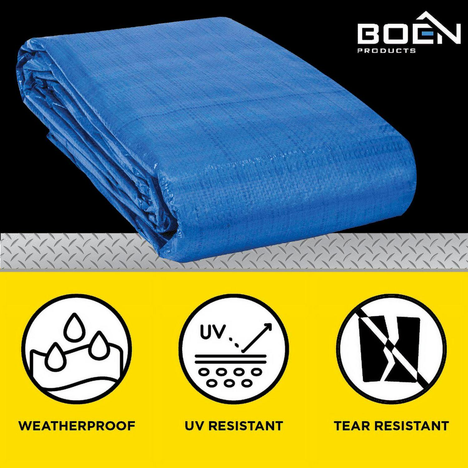 30 ft. x 60 ft. Multi-Purpose Blue Poly Tarp Cover 5 Mil Thick Weave Material. Waterproof Material. Waterproof
