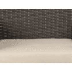 Lacoo 3 Pieces Outdoor Patio Furniture PE Rattan Wicker Table and Chairs Set Bar Set with Cushioned Tempered Glass, Brown/Beige, 2