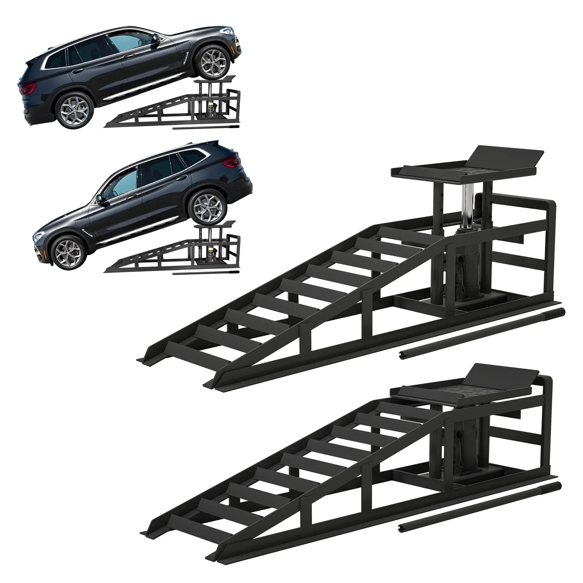 Riedhoff Hydraulic Car Ramps 2 Pack, 11000 LBS Max, Lift Height 9.48
