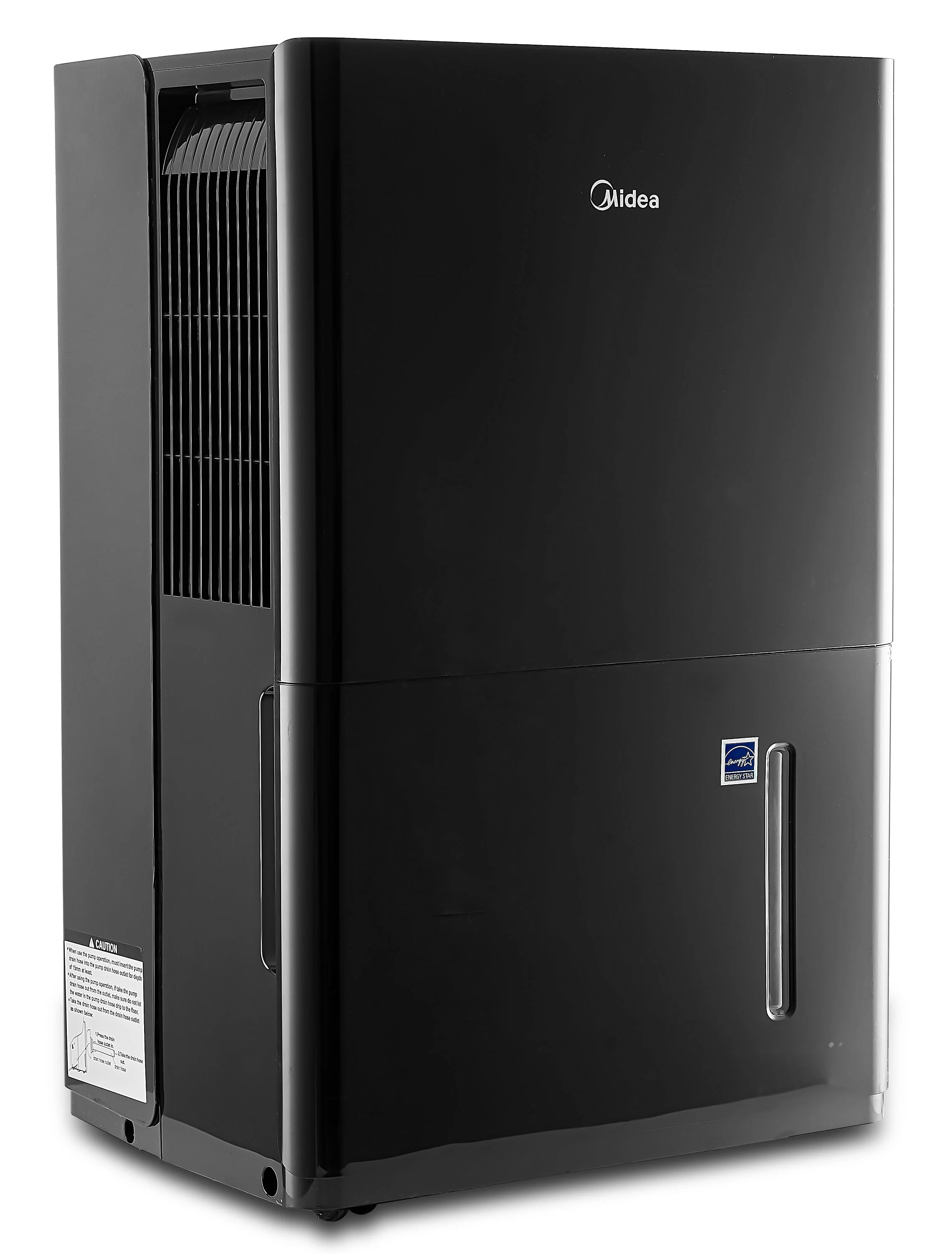 Midea 50-Pint Smart Dehumidifier with Pump - Wet Rooms, Energy Star, Black, MAD50PS1WBL
