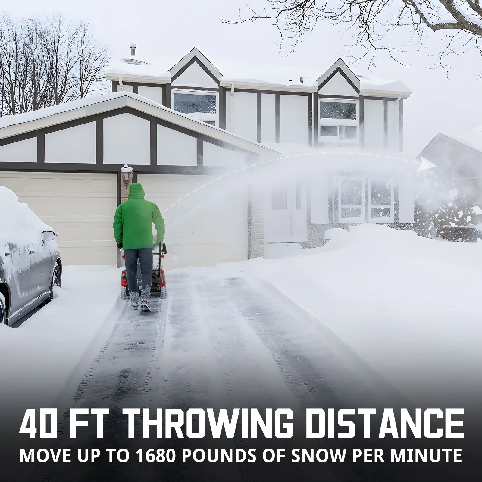 PowerSmart 21 inch 212cc Single Stage Gas Powered Push Gasoline Snow Blower